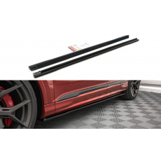 Maxton Design difuzory pod boční prahy pro Audi Q7 Mk2 S-Line Facelift, Carbon-Look