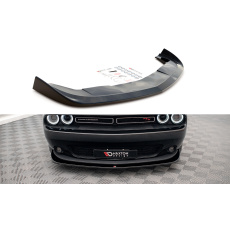 Maxton Design spoiler pod přední nárazník pro Dodge Challenger Mk3 RT Facelift, černý lesklý plast ABS