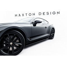 Maxton Design difuzory pod boční prahy pro Bentley Continental GT Mk3, černý lesklý plast ABS