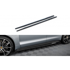 Maxton Design difuzory pod boční prahy pro Porsche Taycan Mk1, černý lesklý plast ABS
