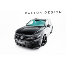 Maxton Design spoiler pod přední nárazník pro Volkswagen Touareg R-Line Mk3 Facelift, černý lesklý plast ABS