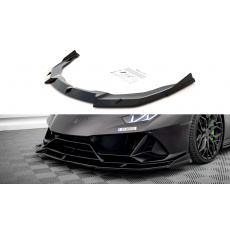 Maxton Design spoiler pod přední nárazník pro Lamborghini Huracan EVO, černý lesklý plast ABS