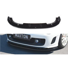 Maxton Design spoiler pod přední nárazník ver.2 pro Fiat 500/595/695 Abarth Mk1, černý lesklý plast ABS