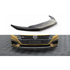 Maxton Design spoiler pod přední nárazník ver.1 pro Volkswagen Arteon, černý lesklý plast ABS