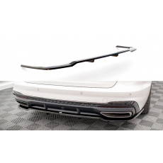 Maxton Design středový spoiler pod zadní nárazník s žebrováním pro Audi A4 B9 FL, plast ABS bez povrchové úpravy, S-Line