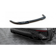 Maxton Design středový spoiler zadního nárazníku pro Audi RS3 8Y, černý lesklý plast ABS, Sportback