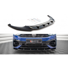 Maxton Design spoiler pod přední nárazník ver.3 pro Volkswagen Tiguan R Mk2 Facelift, černý lesklý plast ABS