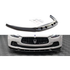 Maxton Design spoiler pod přední nárazník ver.2 pro Maserati Ghibli Mk3, černý lesklý plast ABS