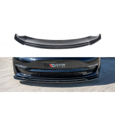 Maxton Design spoiler pod přední nárazník ver.2 pro Tesla Model 3, černý lesklý plast ABS