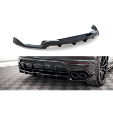 Maxton Design středový spoiler pod zadní nárazník s žebrováním pro Lamborghini Urus Mk1, černý lesklý plast ABS