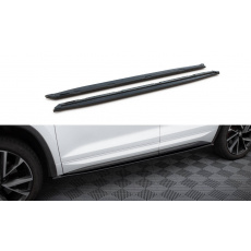 Maxton Design difuzory pod boční prahy pro Škoda Kodiaq Sportline 2016-, černý lesklý plast ABS