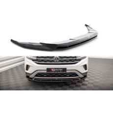 Maxton Design spoiler pod přední nárazník ver.2 pro Volkswagen Atlas Cross Sport Mk1, černý lesklý plast ABS