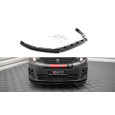 Maxton Design spoiler pod přední nárazník pro Peugeot Partner Mk3, černý lesklý plast ABS