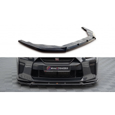 Maxton Design spoiler pod přední nárazník ver.2 pro Nissan GT-R R35 Facelift, černý lesklý plast ABS