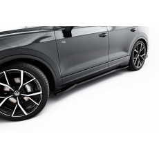 Maxton Design difuzory pod boční prahy pro Volkswagen Touareg R-Line Mk3 Facelift, černý lesklý plast ABS
