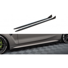 Maxton Design difuzory pod boční prahy v.3 csl look pro BMW M4 G82, černý lesklý plast ABS