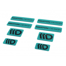 Maxton Design sada 3D samolepek 8 ks, barva: tyrkysová / černá