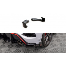 Maxton Design boční difuzory pod zadní nárazník s křidélky ver.1 pro Hyundai Kona N Mk1, Carbon-Look