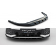 Maxton Design spoiler pod přední nárazník ver.5 pro Volkswagen Golf GTE Mk8 Facelift, černý lesklý plast ABS