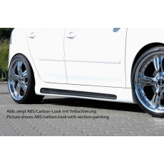 Rieger boční práh mont. strana pravá pro Volkswagen Golf 5 1K 5-dvéř., GTI, R32, plast ABS bez povrchové úpravy, s prolisem a výřezem