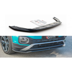Maxton Design spoiler pod přední nárazník pro Volkswagen T-Cross, černý lesklý plast ABS