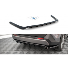 Maxton Design středový spoiler pod zadní nárazník s žebrováním pro Toyota RAV4 Mk5, plast ABS bez povrchové úpravy