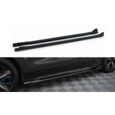 Maxton Design difuzory pod boční prahy pro BMW iX I20, černý lesklý plast ABS, M-pack