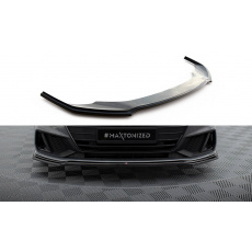 Maxton Design spoiler pod přední nárazník ver.1 pro Audi A7 C8 S-Line, černý lesklý plast ABS