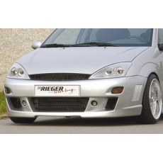 Rieger přední nárazník pro Ford Focus 1 3-dvéř., 5-dvéř., plast ABS bez povrchové úpravy, s žebrováním, s výřezem pro blinkry