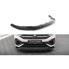 Maxton Design spoiler pod přední nárazník pro Volkswagen T-roc R Mk1, černý lesklý plast ABS