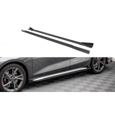 Maxton Design "Street Pro" difuzory pod boční prahy s křidélky pro Audi S3 8Y, plast ABS bez povrchové úpravy, s červenou linkou