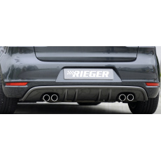 Rieger vložka zadního nárazníku s dvojitými žebry pro Volkswagen Golf 6 vč. GTD 3-dvéř., 5-dvéř., kabriolet, plast ABS s povrchovou úpravou Carbon-Look, pro dvojité koncovky na obou stranách