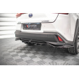 Maxton Design středový spoiler pod zadní nárazník s žebrováním pro Lexus UX Mk1, černý lesklý plast ABS