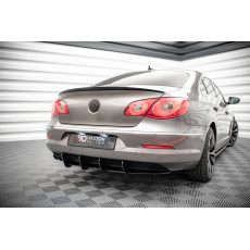 Maxton Design "Street Pro" difuzor zadního nárazníku pro Volkswagen CC, plast ABS bez povrchové úpravy, s černou a červenou linkou