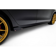Maxton Design difuzory pod boční prahy s křidélky ver.2 pro Škoda Octavia RS Mk4, černý lesklý plast ABS