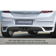 Rieger spoiler pod zadní nárazník pro Opel Astra H 5-dvéř., hatchback, notchback r.v. 03/04-, plast ABS bez povrchové úpravy, pro vozy s dvojitou koncovkou uprostřed