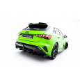 Maxton Design spoiler pod zadní nárazník s žebrováním v.1 pro Audi RS3 8Y Facelift, černý lesklý plast ABS, Sportback