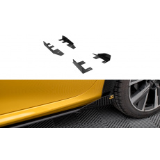 Maxton Design křidélka bočních difuzorů pro Peugeot 208 GT Mk2, černý lesklý plast ABS
