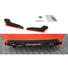 Maxton Design boční difuzory pod zadní nárazník ver.2 pro Toyota GT86 FL, Carbon-Look, s červenou linkou