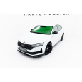 Maxton Design spoiler pod přední nárazník pro Škoda Octavia Mk4 Facelift, černý lesklý plast ABS, Sportline Liftback / Sportline Combi