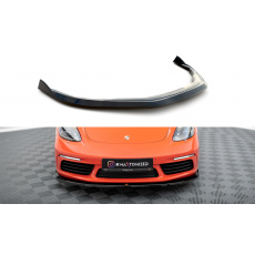 Maxton Design spoiler pod přední nárazník ver.2 pro Porsche Cayman 982c, černý lesklý plast ABS