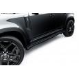 Maxton Design difuzory pod boční prahy pro Land rover Defender 110 Mk4, černý lesklý plast ABS