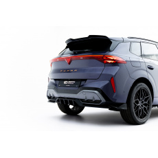 Maxton Design spoiler pod zadní nárazník s žebrováním pro Cupra Terramar Mk1, černý lesklý plast ABS