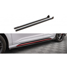 Maxton Design difuzory pod boční prahy s křidélky ver.1 pro Hyundai Kona N Mk1, Carbon-Look