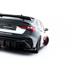 Maxton Design boční difuzory pod zadní nárazník ver.2 pro Audi RS3 8Y Facelift, černý lesklý plast ABS, Sedan