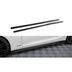 Maxton Design difuzory pod boční prahy pro Maserati Ghibli Mk3 Facelift, černý lesklý plast ABS