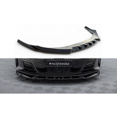 Maxton Design spoiler pod přední nárazník pro Audi e-tron GT / RS GT Mk1, černý lesklý plast ABS