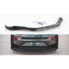 Maxton Design středový spoiler zadního nárazníku pro BMW i8, černý lesklý plast ABS