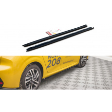 Maxton Design difuzory pod boční prahy pro Peugeot 208 Mk2, Carbon-Look