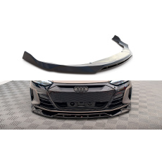 Maxton Design spoiler pod přední nárazník ver.2 pro Audi e-tron GT / RS GT Mk1, černý lesklý plast ABS
